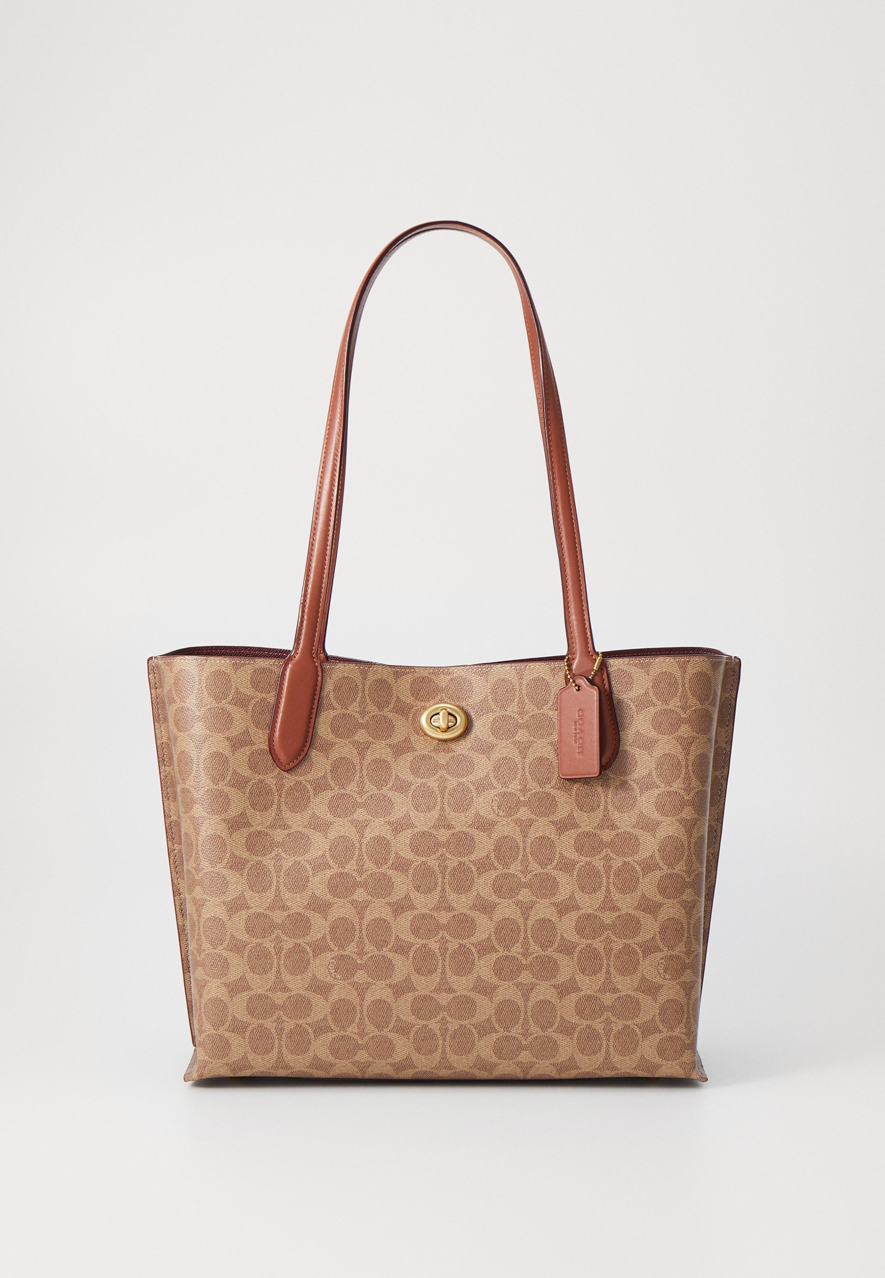 COACH WILLOW TOTE BAG IN SIGNATURE CANVAS - Handtas - tan caramel