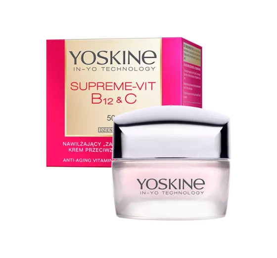 YOSKINE SUPREME-VIT B12   C NAWILŻAJĄCY KREM PRZECIWZMARSZCZKOWY NA DZIEŃ  50  50ML
