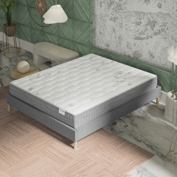 Matras van traagschuim en pocketveren 200x200 cm NOVEMBER Galice Hybrid - 7 zones & Adaptive Sleeping Independence - Dikte