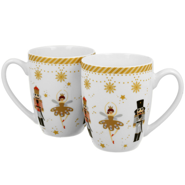 Zestaw 2 kubków Christmas Ballerina 360 ml do Kawy Herbaty Napoi