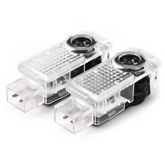 Luz de bienvenida - Audi - 2 LED - Compatible con A1, A4, A5, A6, A7, Q3, Q5, Q7, R8, TT - Fácil instalación
