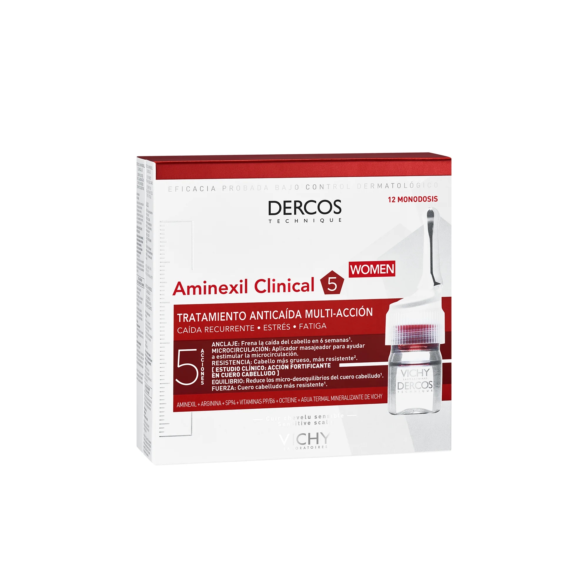 VICHY Vichy Dercos Aminexil Intensive 5 Women 12 ampullen tegen haaruitval
