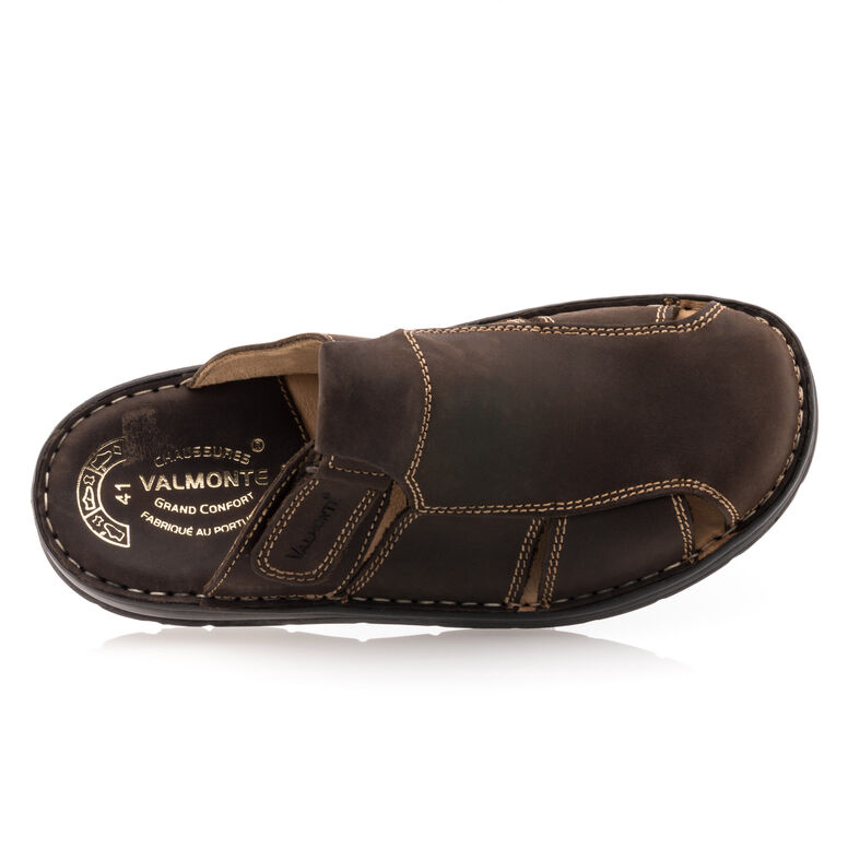 Zuecos/mulas marrones para hombre