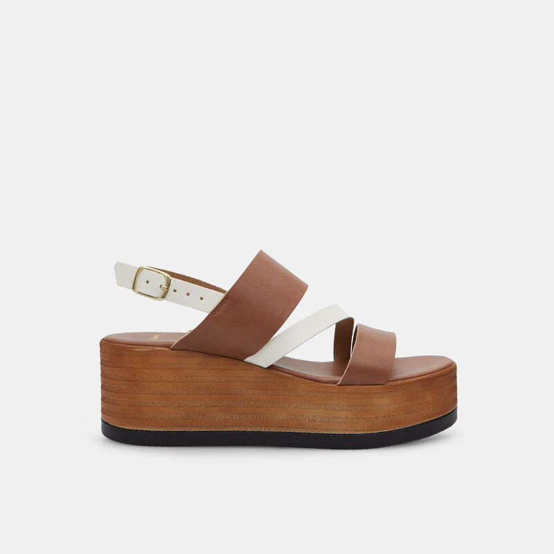 BATA Dam 6,5 cm Platåsandaler i Läder