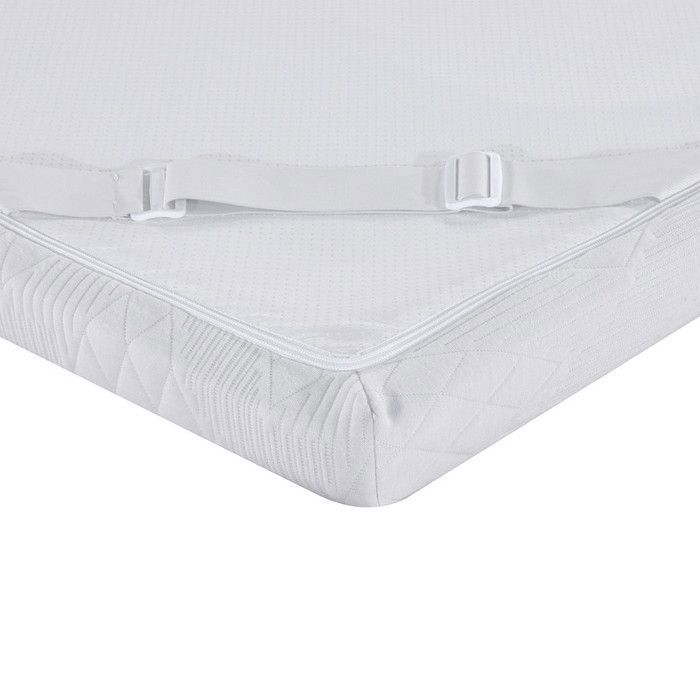 Cubrecolchón de 160x200 cm, 5,3 cm de grosor, espuma viscoelástica, funda elástica extraíble, base antideslizante - PLUME