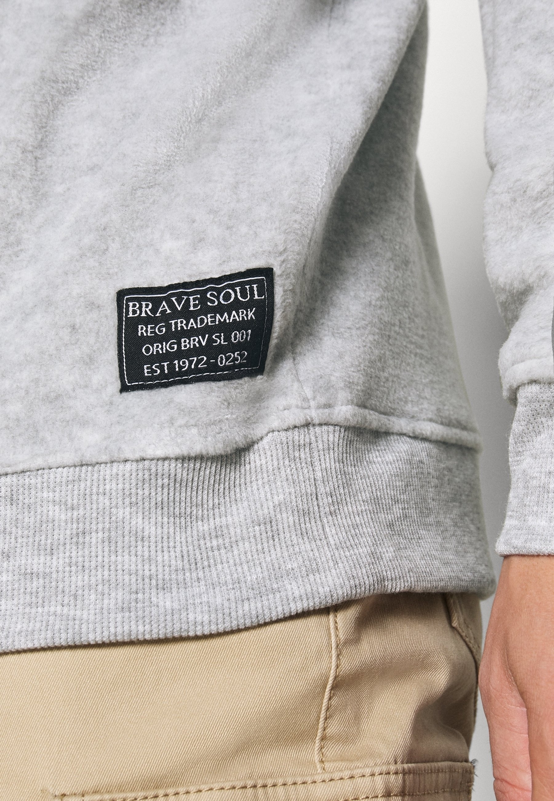 Brave Soul fleece trui - grijs
