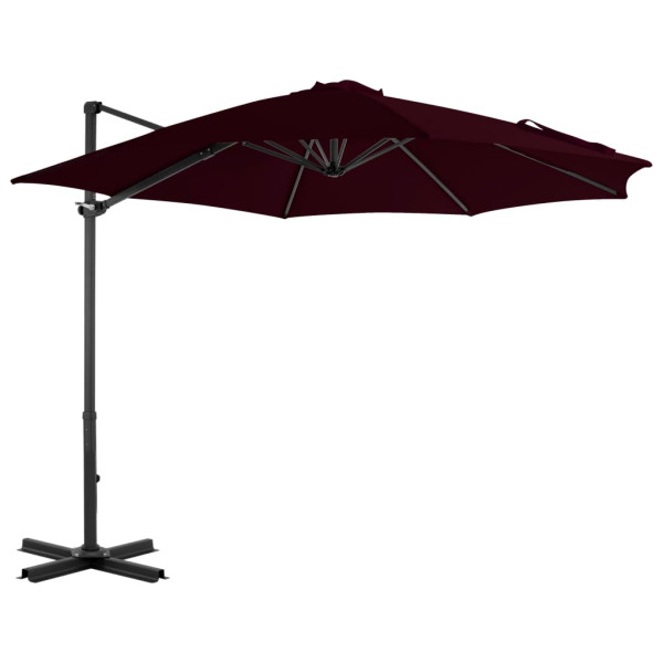 Parasol ogrodowy Czerwony 300 x 238 cm vidaXL