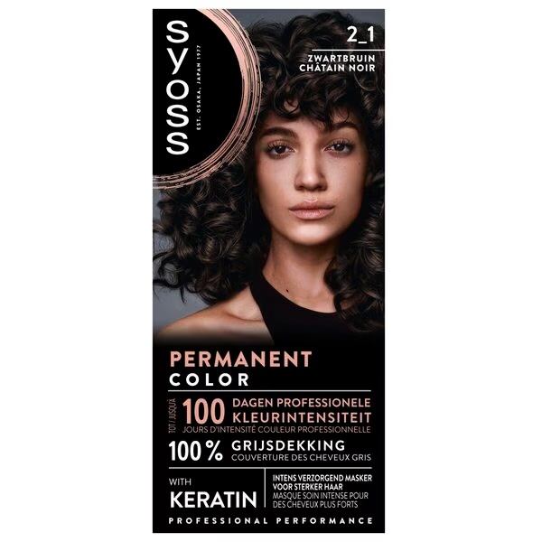 Syoss 2.1 црно-смеђа трајна боја за косу