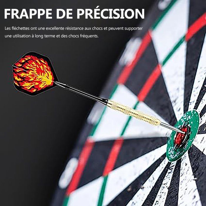 18 Pcs/set de fléchettes professionnelles combinées , avec pointes en acier , pour l'entraînement et la compétition