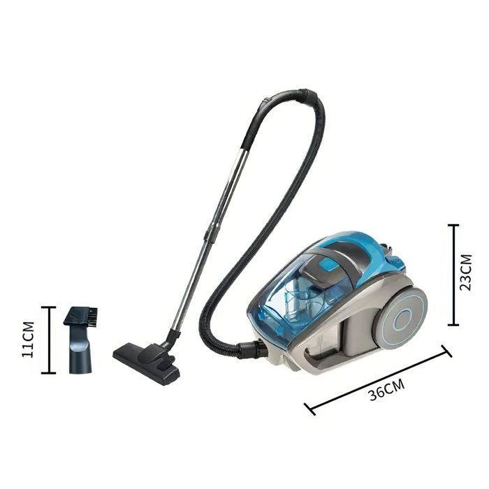 Aspiradora sin bolsa, 2800 W, 1,5 L, potencia de succión de 15 000 Pa, alta filtración, funcionamiento silencioso, filtración de alto rendimiento.
