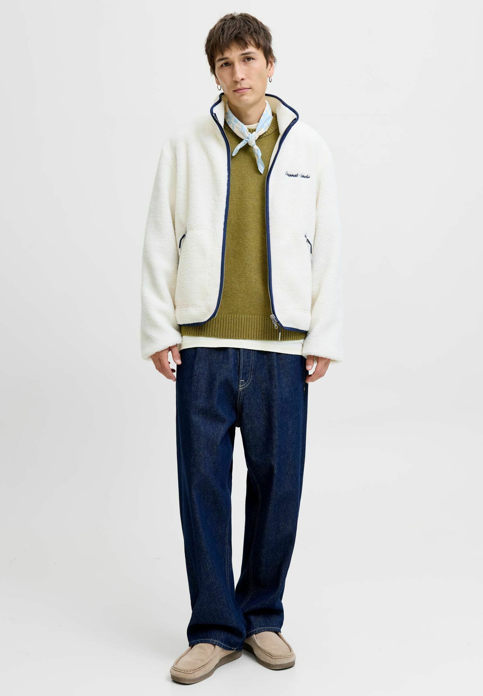 Jack & Jones JORNORREBRO CREW NECK - Džemper - oliivroheline