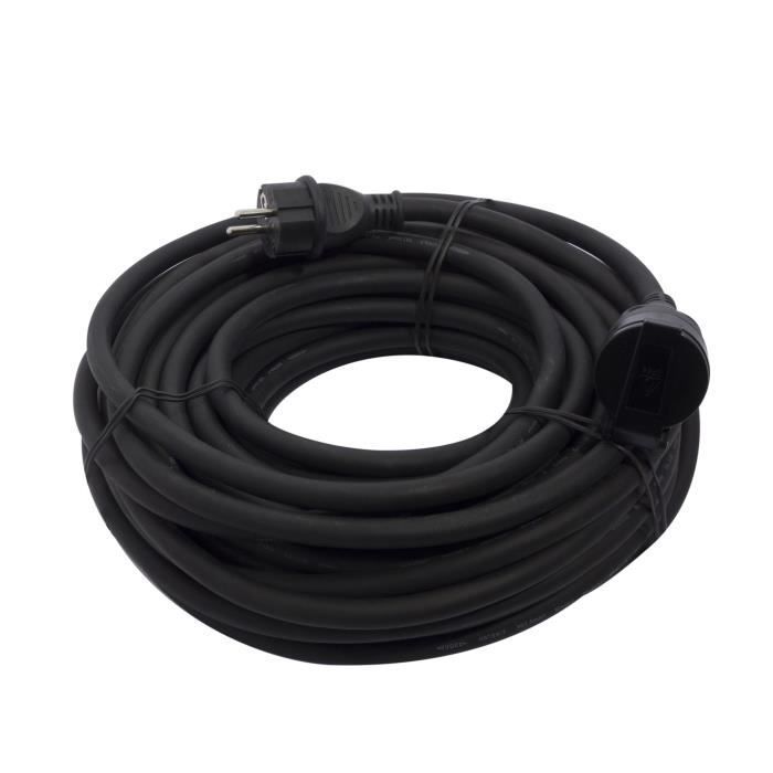 Cavo di prolunga CHACON HO7RN-F 3 x 2,5 mm² - 20 m - Nero