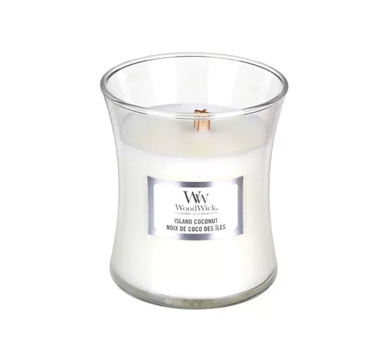 WOODWICK SMALL JAR CANDLE ŚWIECA ZAPACHOWA ISLAND COCONUT 85G