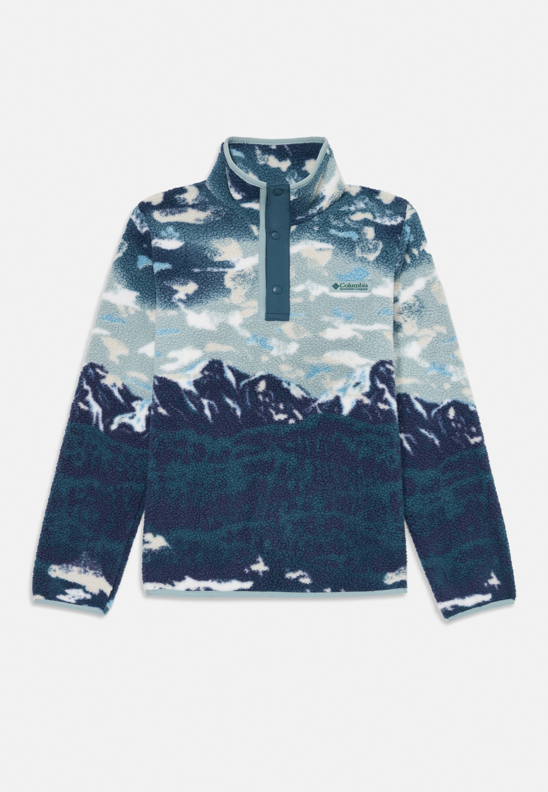 Columbia HELVETIA PRINTED HALF SNAP - Fleece trui - crushed blue/everblue