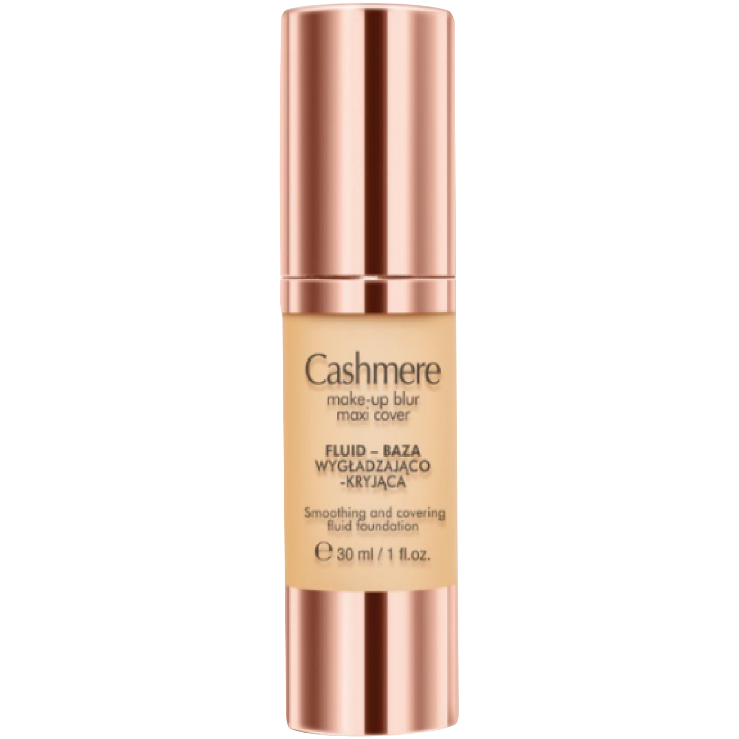 Base fluida suavizante e de cobertura Cashmere bege 03 30ml Make-up Blur Maxi Cover