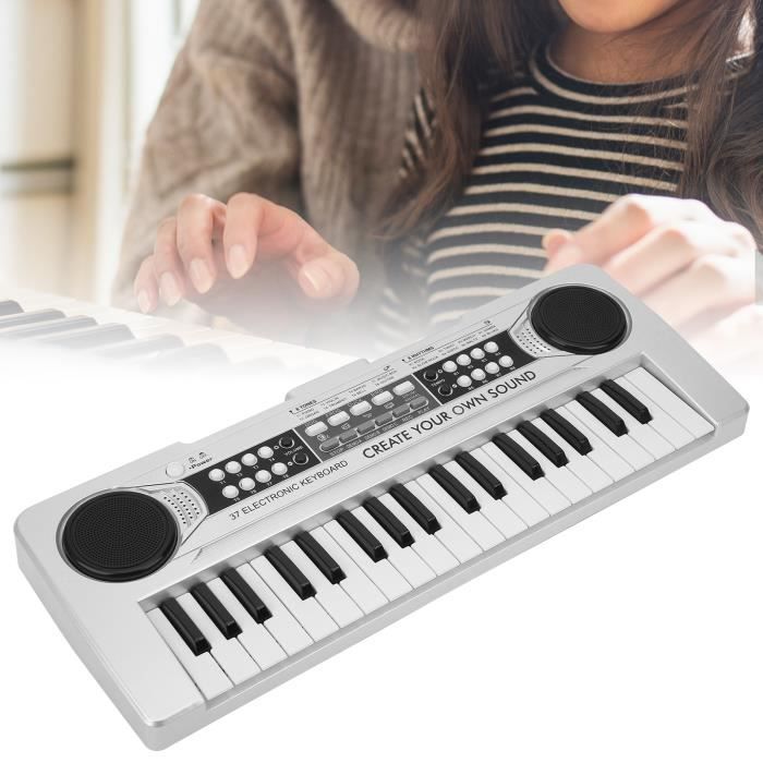 Tbest Elektrisch Keyboard, Elektronisch Pianoklavier met 37 toetsen, Kinderspeelgoed, Muziekinstrument met Microfoon
