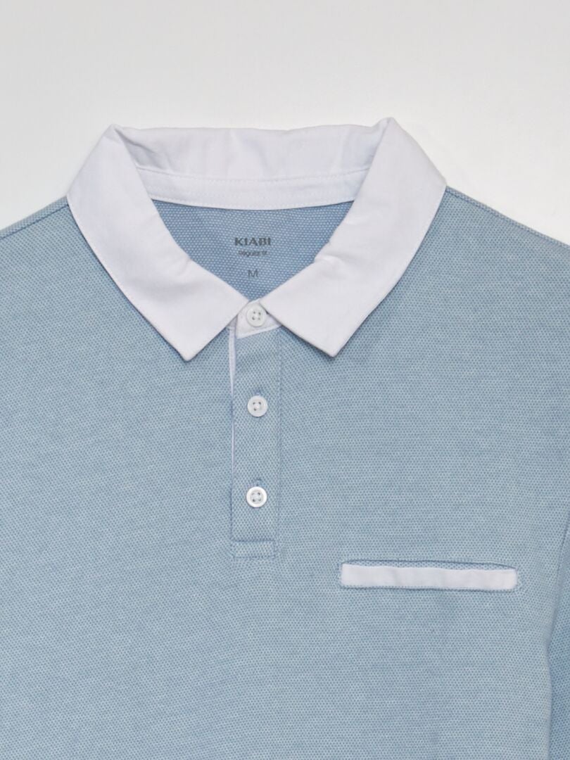 Polo de punto piqué - AZUL