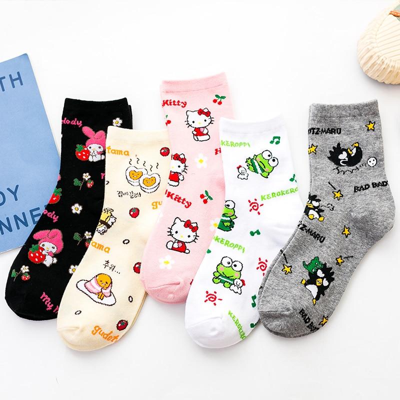 Calcetines de gato de dibujos animados de estilo coreano para mujer harajuku kawaii divertido lindo calcetín feliz calcetines mujer meias femme chaussettes meias meia