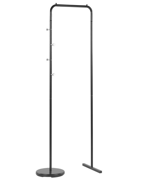 Wieszak stojący czarny metalowy 50 x 175 cm