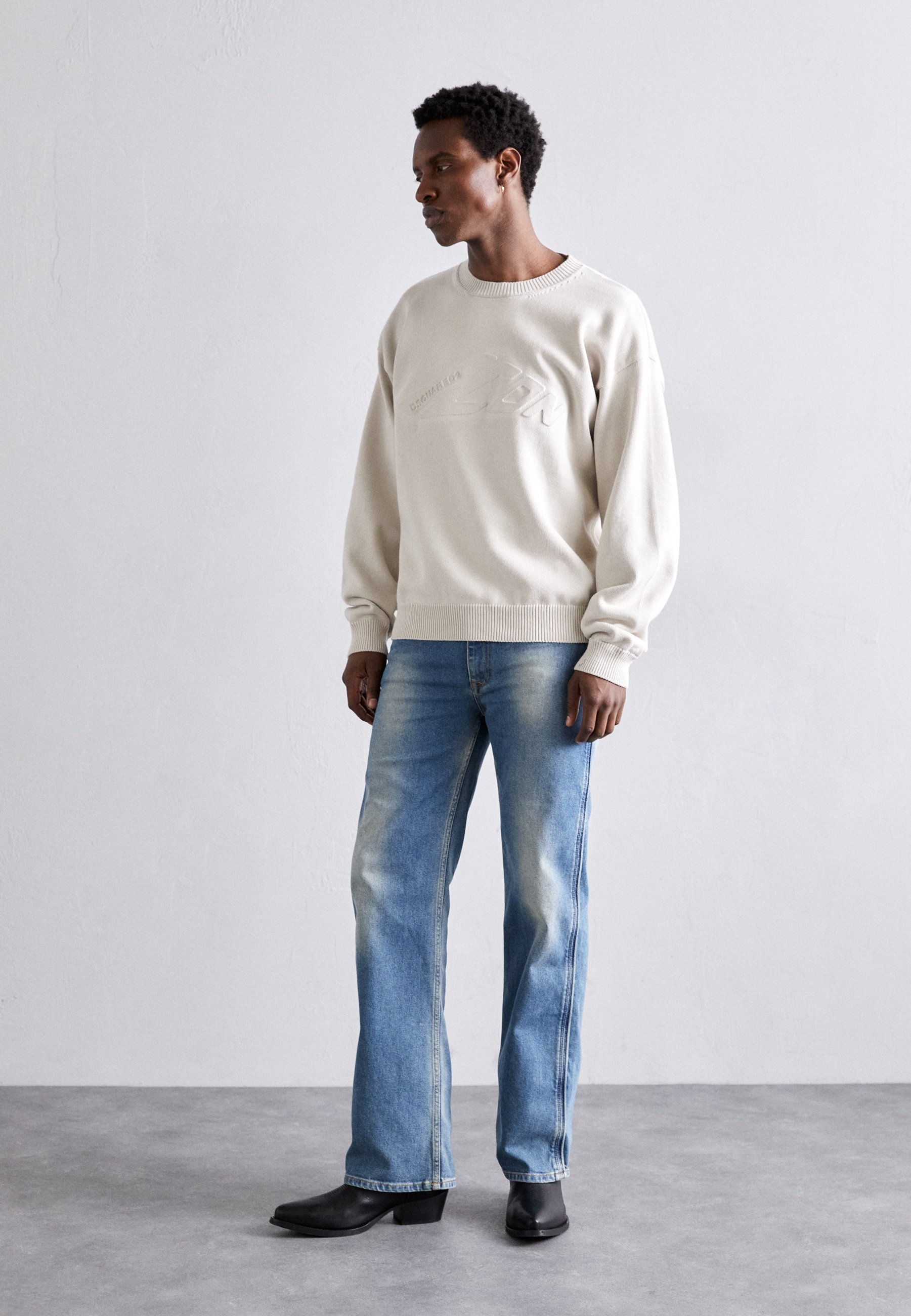 DSQUARED2 ICON ICON JUMPER - Maglione - bianco sporco