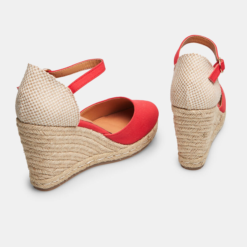 BATA Dam 8 cm kilklackade espadriller