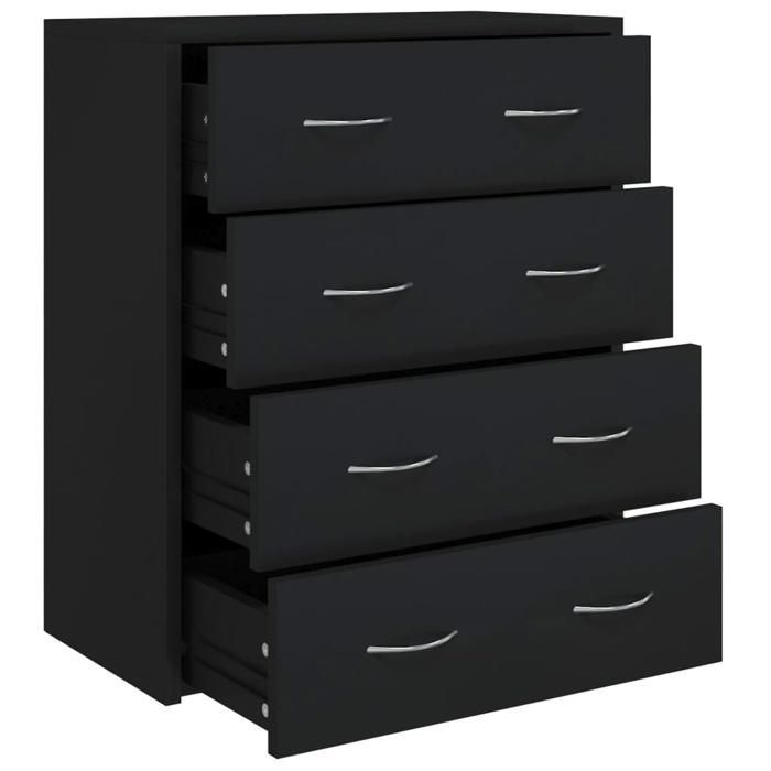 Mobile contenitore CLOUD, cassettiera, credenza con 4 cassetti, 60x30,5x71 cm, nero, CHYNEW9431775