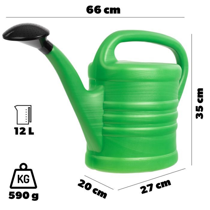KADAX Universele plastic gieter voor bloemen, 12 liter, grote inhoud