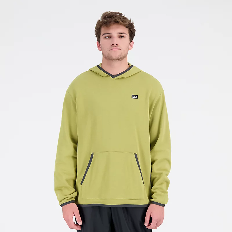 AT French Terry hoodies voor heren - Olijfolie