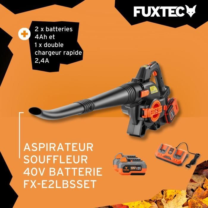 FUXTEC 40V Akku-Laubbläser/Staubsauger-Set FX-E2LBSSET
