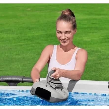 Robot aspirateur - Bestway - Quartz - Rechargeable et autonome - nettoyage fond plat - 10 m² max