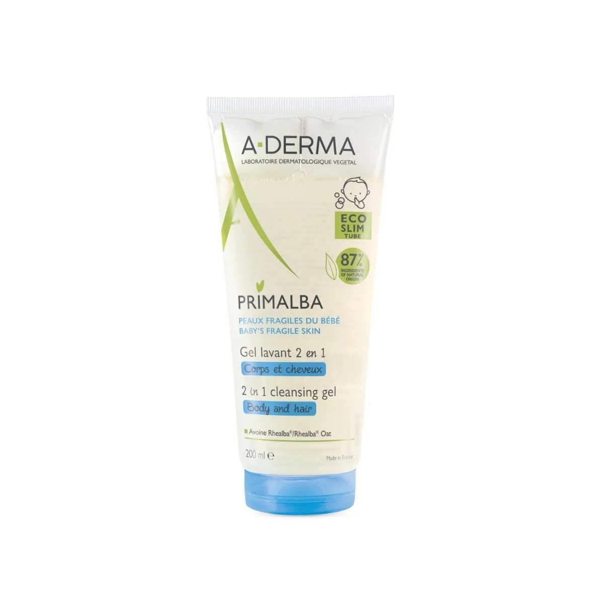 ADERMA Aderma Primalba Gel nettoyant 2 en 1 200 ml Nettoyage et protection
