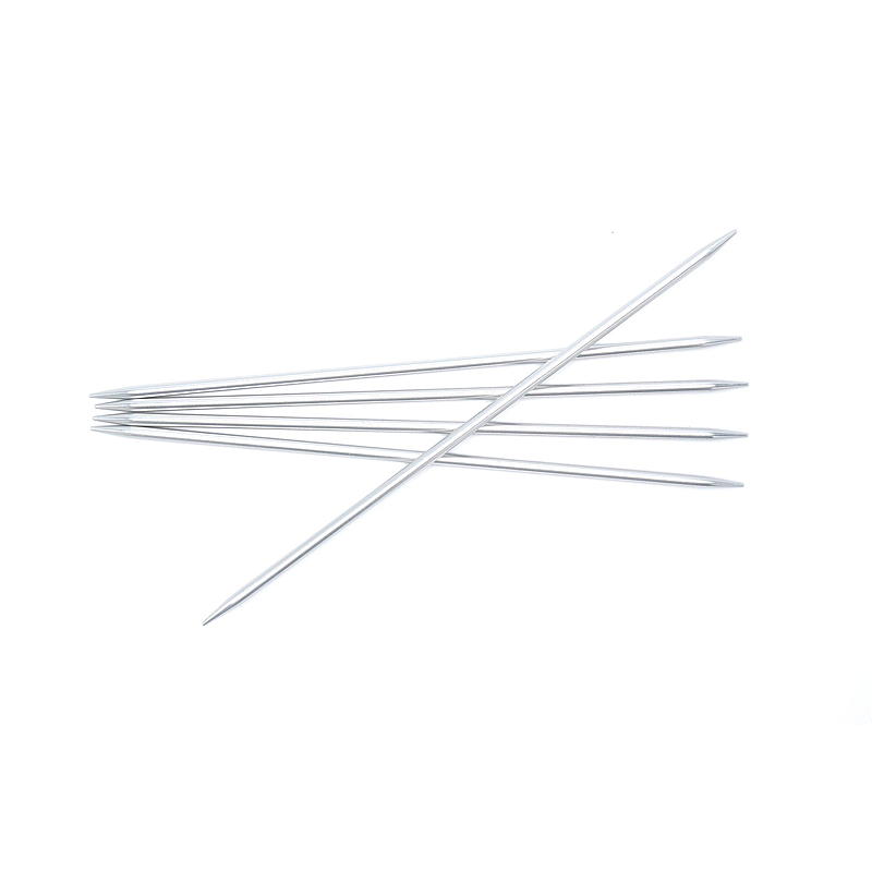 Aghi a doppia punta, 20 cm, 4,0 mm, alluminio argento