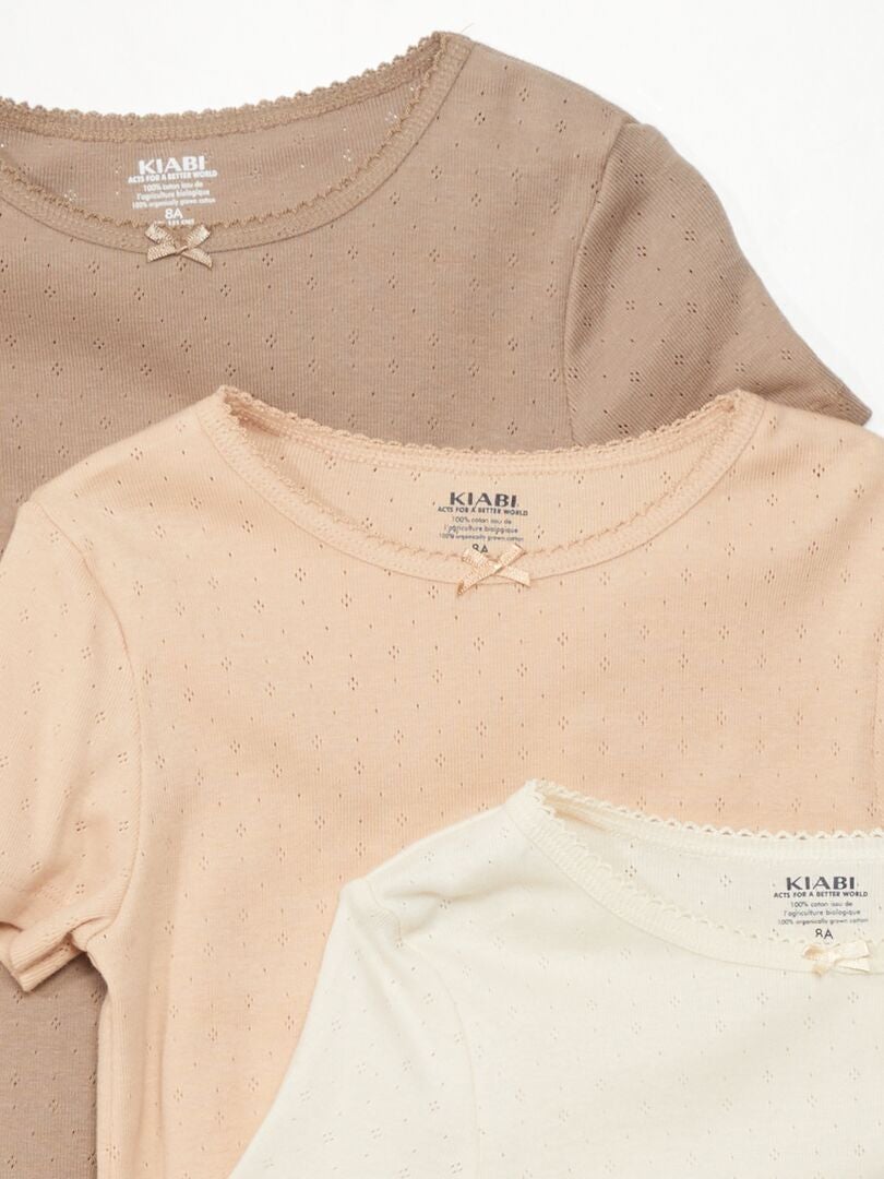 Set van 3 T-shirts - BEIGE