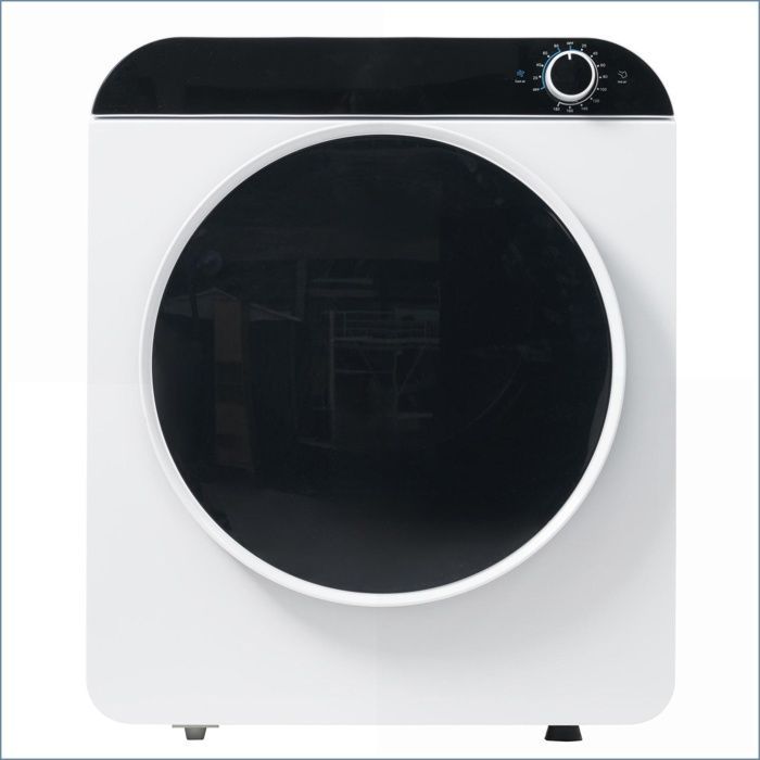 Sèche-linge - Capacité 3 kg (4,5 kg Réelle) - 830 W - 4 Programmes - Montable sur Mur - Blanc