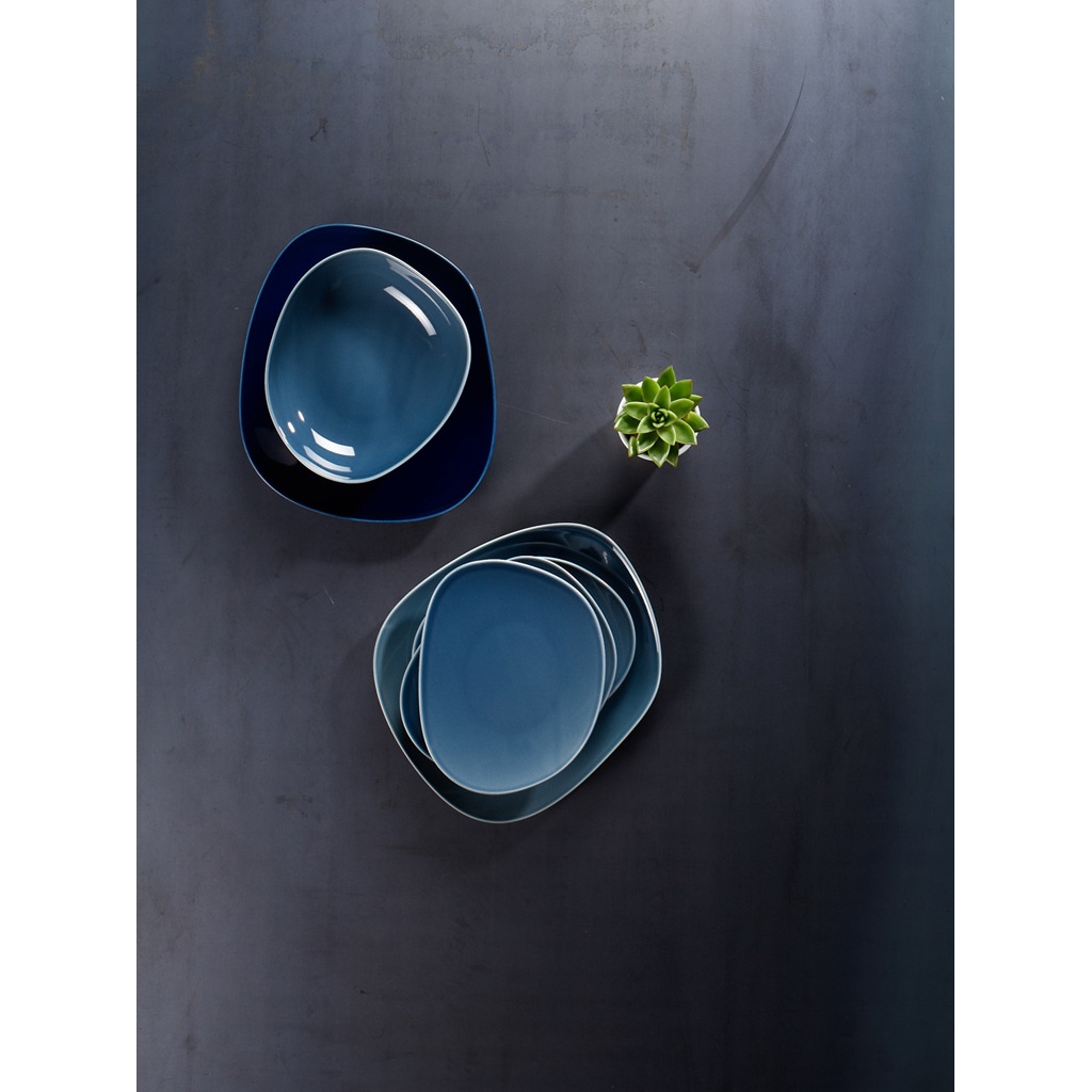 Assiette plate Villeroy & Boch, turquoise organique – 1 pièce