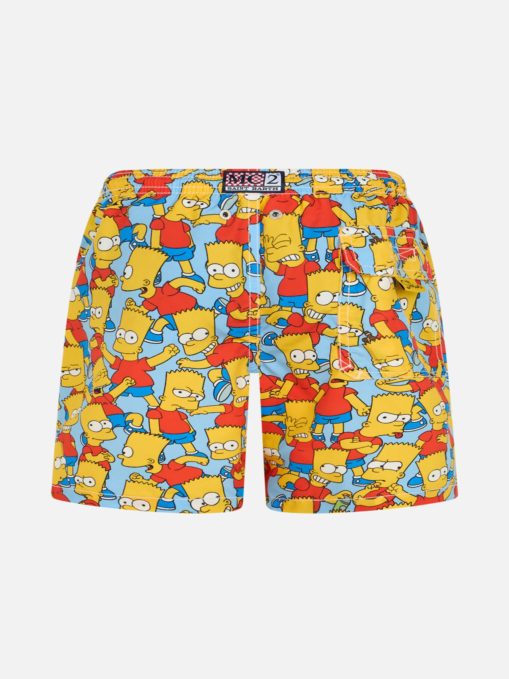 Costume da bagno Jean da bambino di media lunghezza con stampa Bart Si