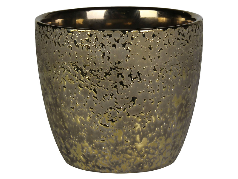 Osłonka na doniczkę Guld ceramiczna 13,8 cm złota
