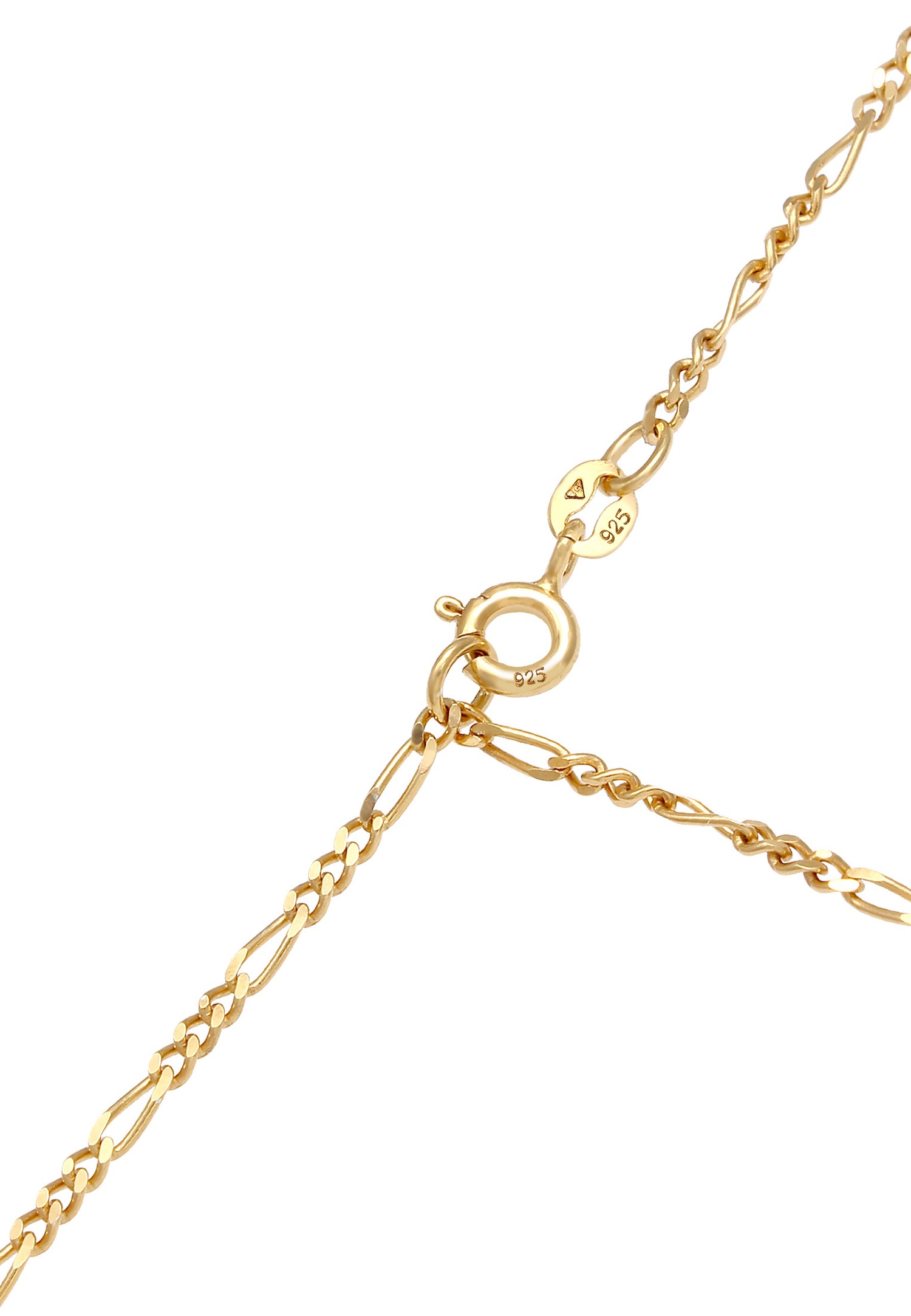 Elli PREMIUM Collier en Y pour dames Figaro Topaze Geo ajustable en argent 925 Sterling