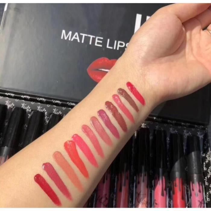 Kit de maquillaje KL de 6 piezas, brillo hidratante, lápiz labial, set de regalo de cosméticos, envío