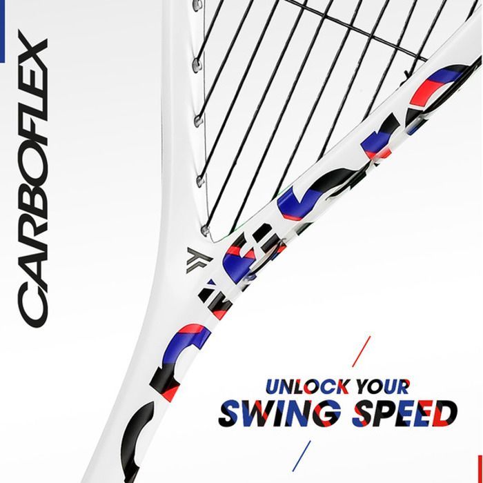 Squashracket - TECNIFIBRE - Carboflex X-Top V2 130 - 500 cm² - 130 g - Unisex Zwart