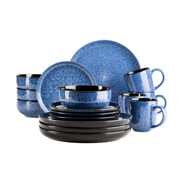 Set de veselă combinat Filippa, albastru, 16 piese.