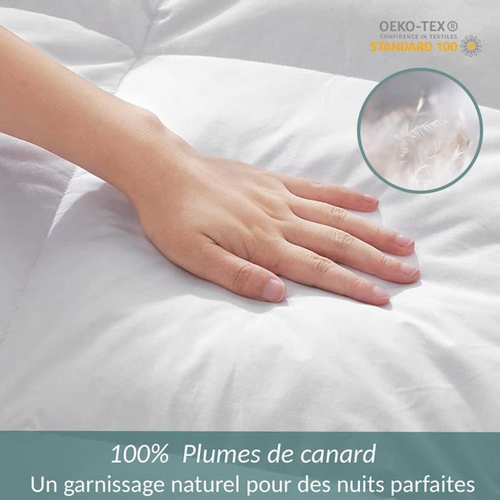 Duvet - SAMPUR - Luxury Feather - 240x260cm - 100% Natural Feathers - 200g/m2 - Machine washable