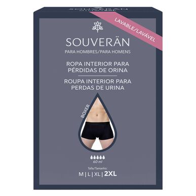 SelenaCare miesten inkontinenssibokserit musta XXL 1 kpl 1 kpl