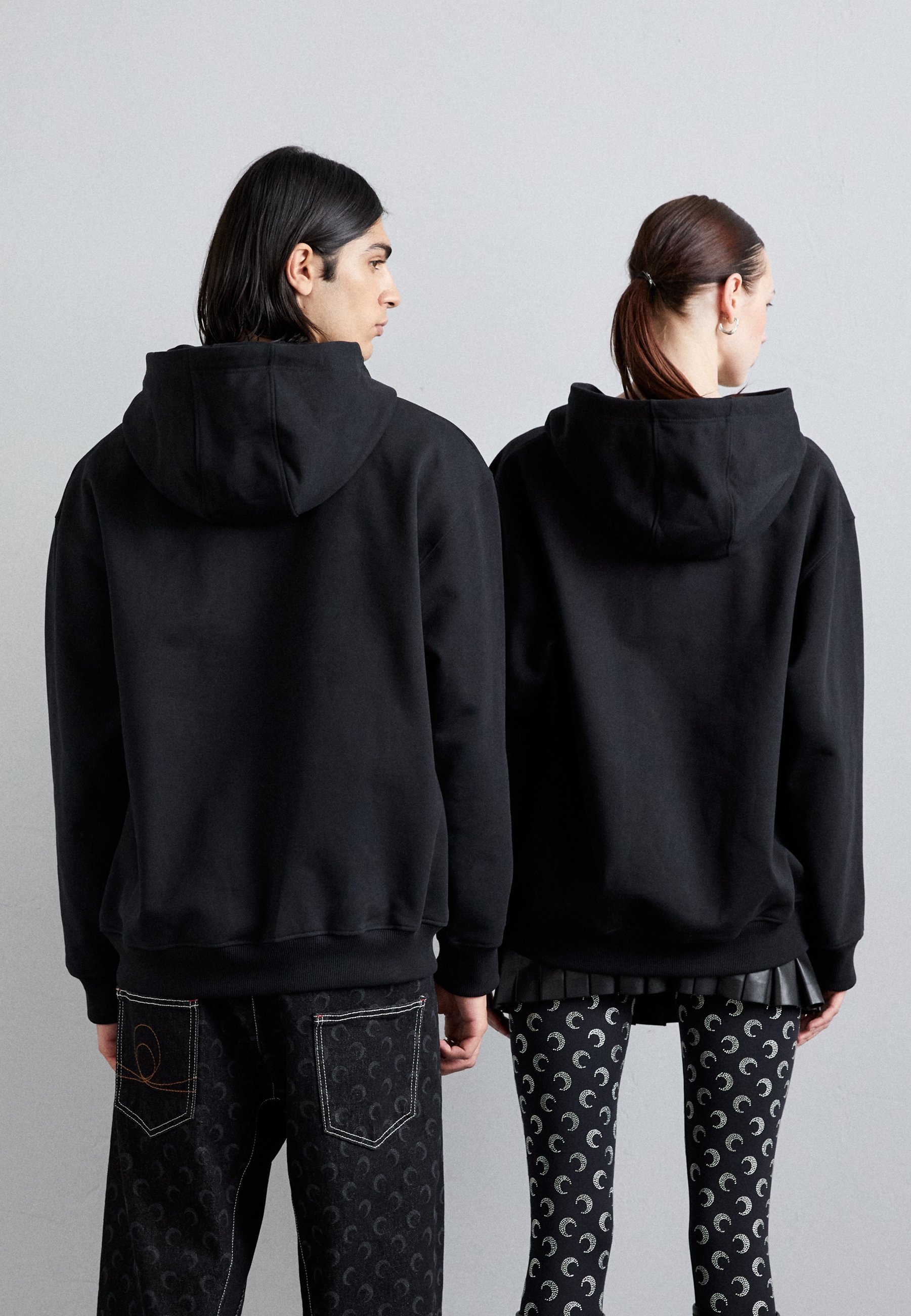 MARINE SERRE MOON LOGO HOODIE UNISEX - Sweatshirt - schwarz