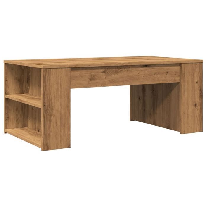 vidaXL Salontafel, Handgemaakt Eikenhout, 102x55x42 cm, Samengesteld Hout, Bijzettafel, Woonkamertafel, Endtafel, 856025