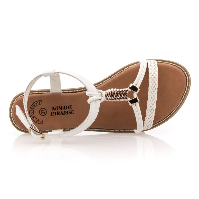 Witte damessandalen / open teenschoenen