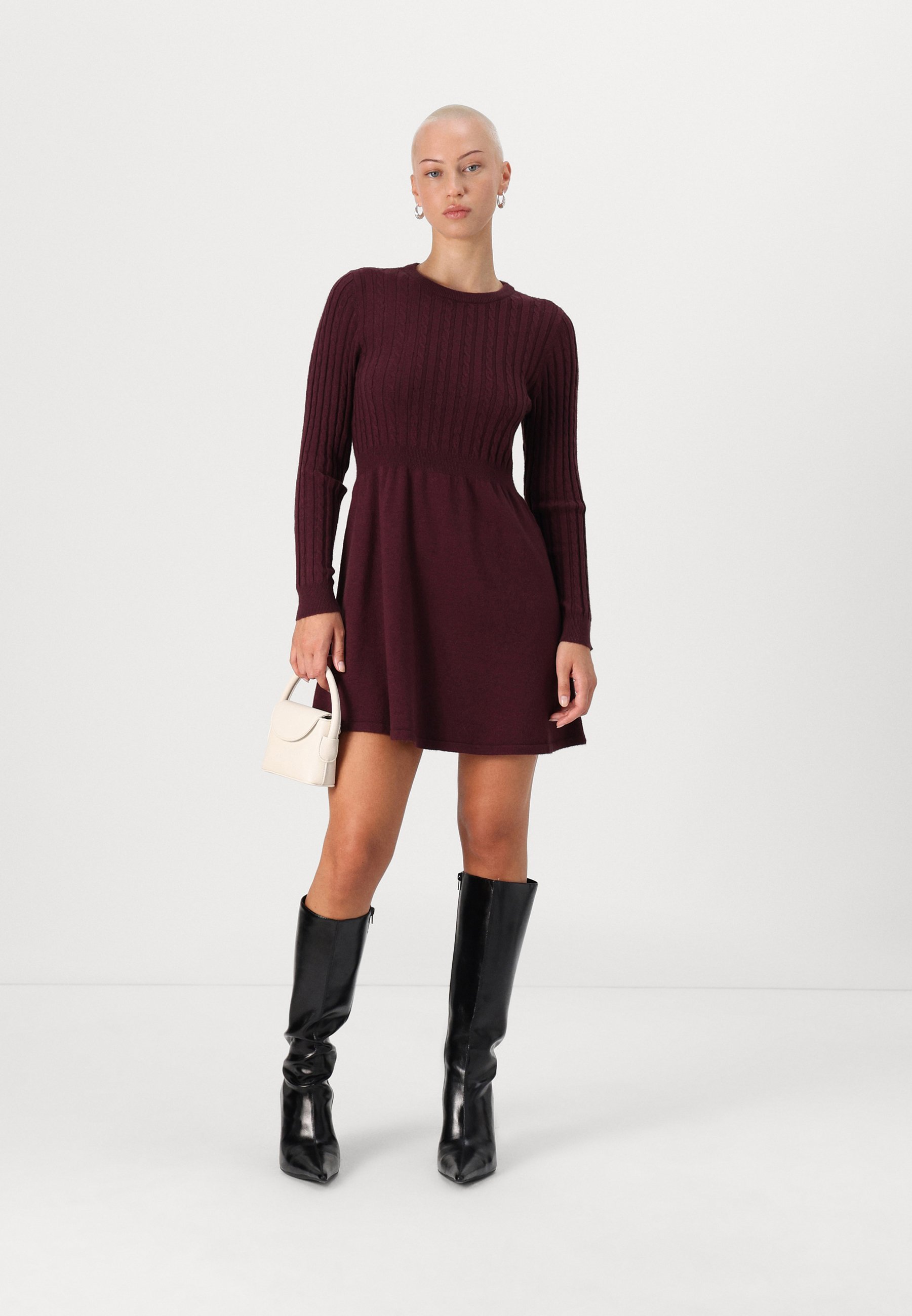 ONLY Petite ONLFIA DRESS - Svetrové šaty - port royale