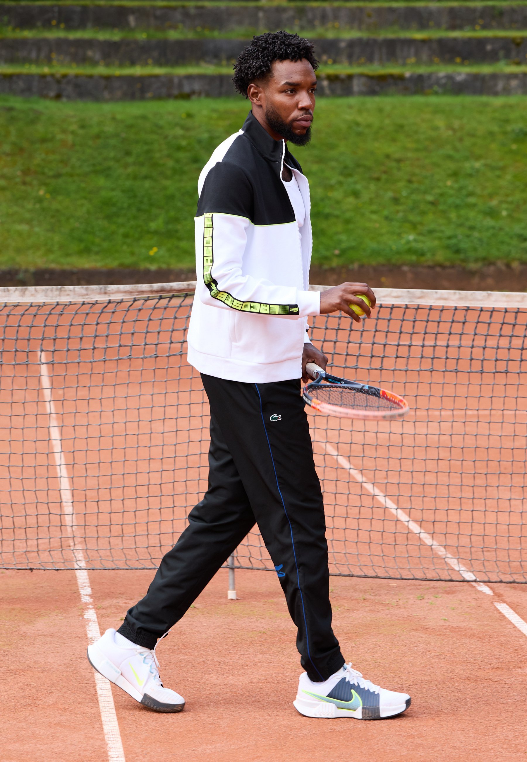 Lacoste Sport TENNIS JACKET - Mikina na zip - bílá/černá