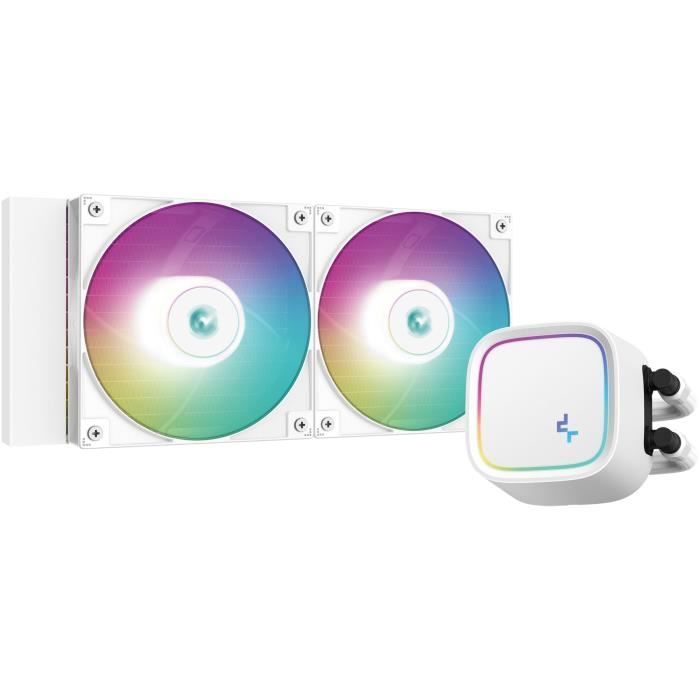 Watercooling AIO - DEEPCOOL LE520 - 2x 120 mm ARGB fans - White