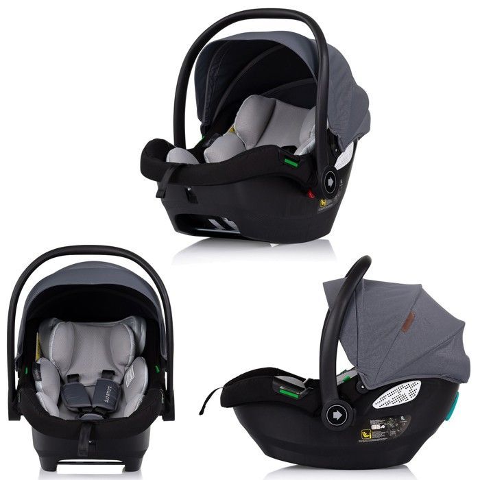 DUO SMART Stroller for twins or closely spaced children, 79 cm wide, Grey + 2 i-Size infant car seats, grey